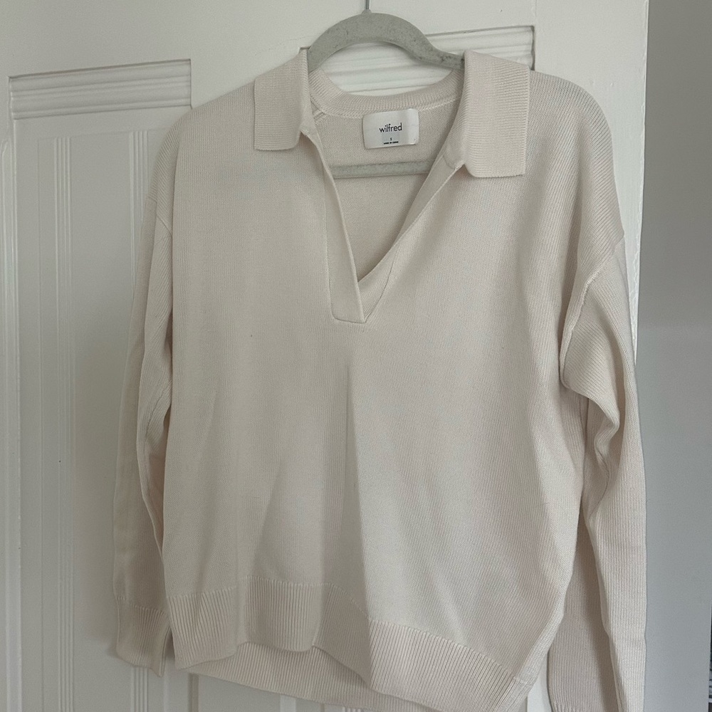 Aritzia Wilfred Clara Sweater - Light Birch